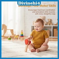 <divinehi4> 1pcs Orff Instruments Wooden Castanets Educational Hand Percussion for Kids Music Party 