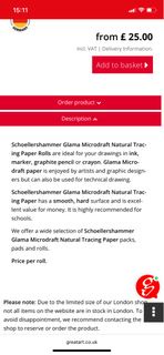 德國做 tracing paper - Schoellershammer Glama Microdraft Natural Tracing Paper Roll