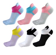 Women Toe Socks 5 Finger Cotton Wicking Athletic 6 Pack 3 Pack