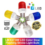 LM 6W LED E27 Color Flashing Strobe Light Bulb (Red, Yellow, Blue, Green, White)