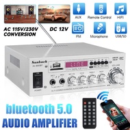 Sunbuck 3500W Bluetooth 5.0 Karaoke Power Amplifier 2.0 channel Audio Amplifier speaker set stereo HIFI system for home