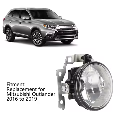 Car Front Fog Light 8321A669 Clear Lens Front Bumper Fog Lamp 12V H16 19W Replacement for Mitsubishi