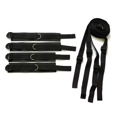 Bedroom Bed Bondage Restraints Bdsm Kit Adjustable Handcuffs Wrist And Ankle Cuff For Couples Women 