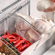 3 Compartments Wall Mounted Ginger Garlic Container Countertop Onion and Potato Storage Box with Met