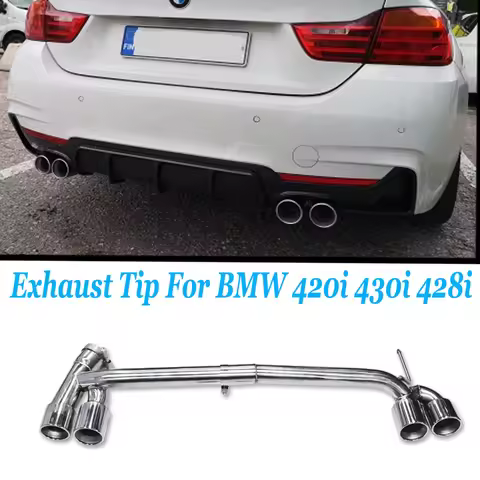 Exhaust Tip For BMW F32 418i 420i 430i Stainless Steel Car Exhaust Pipe Black Tailpipe Muffler Tip T