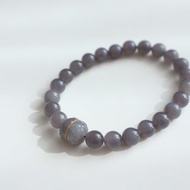 天然煙紫和田玉手鏈 冰底煙紫料 脂份細膩 煙紫並蒂蓮 好運連連