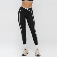 High-Waisted Cross-Waist Close-Fitting Yoga Trousers
