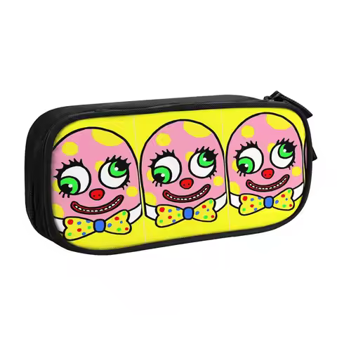 1 piece Stylish round eyed silly monster Pencil Case Girls Pen Bag Mr Blobby Office Pencil Pouch