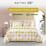 Epitex Silkysoft Printed 980TC Bedsheet with Quilt Cover Set - Bedset - Soft & Comfortable - Lightwe