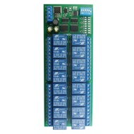 DC 12V 16 Channel PLC Expansion Board，Din35 C45 DIN Rail RS485 Relay Modbus RTU Protocol Remote Cont