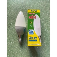 5W Bright Yellow Decorative Led Candle Bulb Size E14 (14mm) MPE