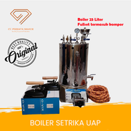 Setrika Uap Sabertech Laundry Boiler Gas Lengkap Kapasitas 25L - Kompor Tungku - Setrika Uap