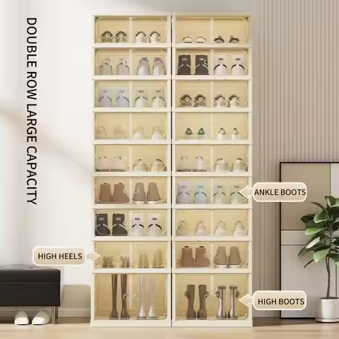 [5-Layer Large-Capacity Foldable Shoe Rack] This Foldable Shoe Rack Is so Practical! the Large-Capac