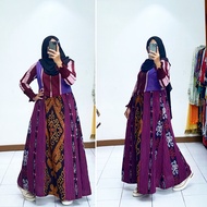 Gamis Batik Terbaru Gamis Tenun Troso Kombinasi Lurik