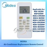 MIDEA AIR CONDITIONING REMOTE CONTROL MSF-10CRN MSF13CRN1 MSK3-09CRN1 MSK4-18CRN1 MSK4-24CRN1 MSN-09