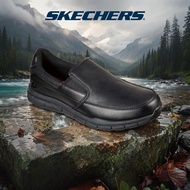 Skechers Men Work Nampa Slip Resistant Groton Work Shoes - 77157-BLK Memory Foam Kasut Sneaker, Kerj