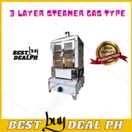 ☼◕QUALITY PURE STAINLESS 3 LAYER STEAMER GAS TYPE / STEAMER BEST FOR SIOPAO / SIOMAI / HOTDOG