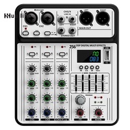 4 Channel 256DSP Audio Mixer USB Studio Bluetooth DJ Console Mixer Portable DJ Karaoke Mixing Consol