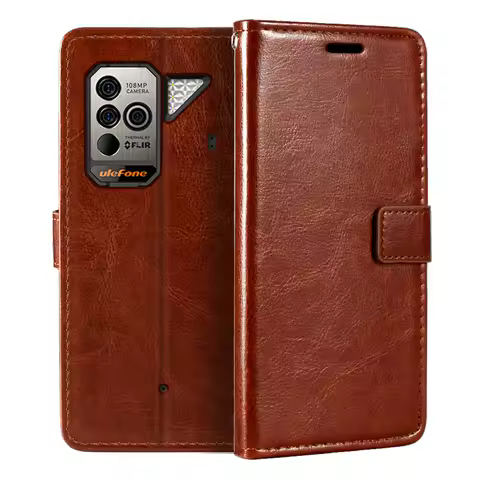 Case For Ulefone Power Armor 19 Wallet PU Magnetic Flip Case Cover With Card Holder And Kickstand Fo