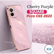 KK Poco C65 2023 Luxury Phone Case Casing 6D Plating Soft Silicone Shockproof Back Cover For Poco C6
