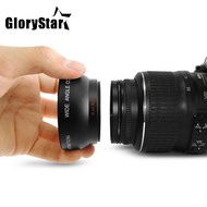 GloryStar 58MM 0.45x a sudut lebar a makro untuk Canon EOS 350D 400D 450D 500D 1000D 550D 600D 1100D Nikon