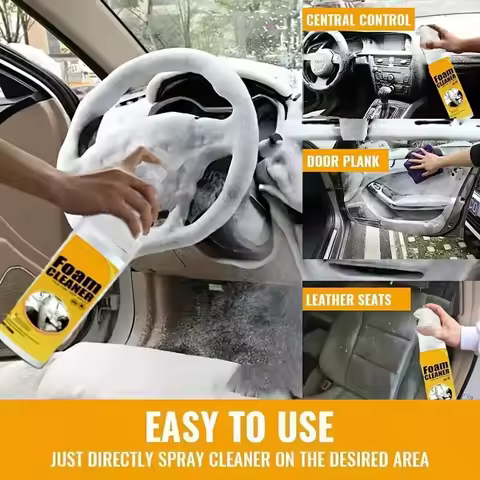 Multi-function Foam Cleaning Spray,suitable for Car Interior, Plastic Dashboard, Steering Wheel, Dec