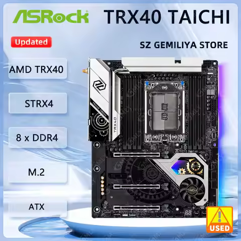 ASRock TRX40 TAICHI Motherboard AMD TRX40 sTRX4 8×DDR4 DDR4 4666+(OC) 256GB 3970X 3960X 3990X cpu PC