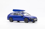 GCD 1:64合金模型，VW Arteon R ，Shooting Brake瓦罐旅行版。第三批预售中 (200)，Blue。含車頂行李箱，本批生產800台。