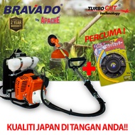 BRAVADO/APACHE/AVITA TurboCUT BG328 Backpack Brush Cutter Mesin Rumput Kebun Engine Lasak 32.8cc 1 Y