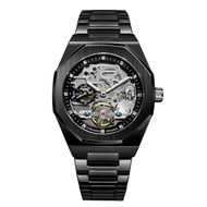 [QOSK] Forsining Tourbillon Mechanische Uhr Männer Automatissche Stahl Band Skit Herren Uhren Top Ma