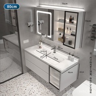 QM🌹WanyuWORLDBathroom Cabinet Combination Smart Mirror Cabinet Wash Basin Cabinet Combination Wash Basin Integrated Cera