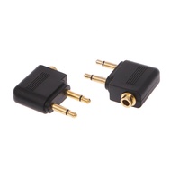 2 Pcs Gold Plated 3 5mm 2 Male To 1 Female Headphone Jack Socket o Adapter