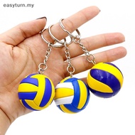 Eas Volleyball Keychain Mini PVC Volleyball keychain bag car keychain Ball Key Ring MY