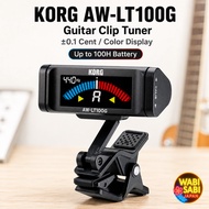 KORG AW-LT100G Guitar Clip Tuner Color LCD ±0.1 Cent Strobe Tuning 100H Battery