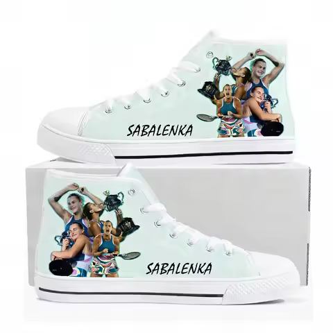 Aryna Sabalenka tennis High Top Sneakers Mens Womens Teenager High Quality Canvas Sneaker couple Cas