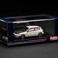 HOBBY JAPAN HJ641017FW 1/64 HONDA CIVIC EG6 JDM STYLE MESH WHEEL FROST WHITE CARBON BONNET