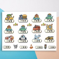 上學必備!客製化多種車車姓名貼 貼紙  防水姓名貼 轉印姓名貼