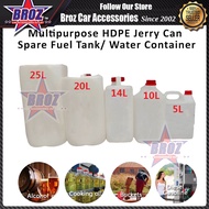 BROZ HDPE NEW JERRY CAN 5L/10L/14L/20L/25L For Oil Petrol Diesel Water Fuel Tank Container Car Home 