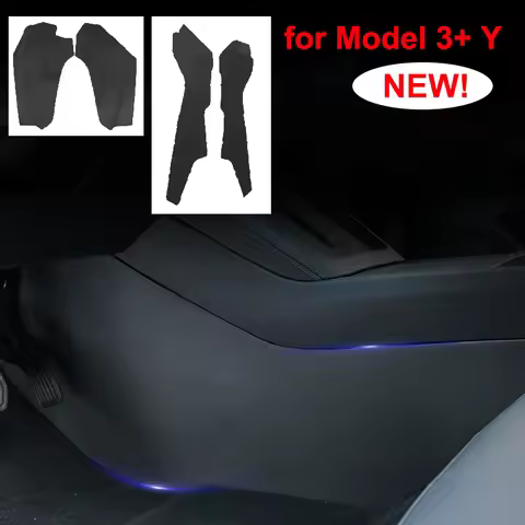 2PCS TPE Side Defense Kick Pad For Tesla Model 3+ Highland Model Y HW4.0 2024 Car Central Control Pr