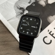 สไตล์ผู้ชายนาฬิกาสแควร์ Dixiaos ยี่ห้อ Swiss Movement ควอตซ์กีฬานาฬิกาข้อมือผีเสื้อ Clasp