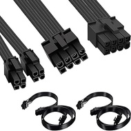 CPU Cable for Corsair, 8 Pin to 8 & 4+4 Pin Male to Male EPS CPU Power Cable, 60cm/23.62in,for Therm