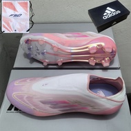 F50 Elite laceless FG Anti slip and Wear resistant Football Shoes+Shoe Box Size: 39-45