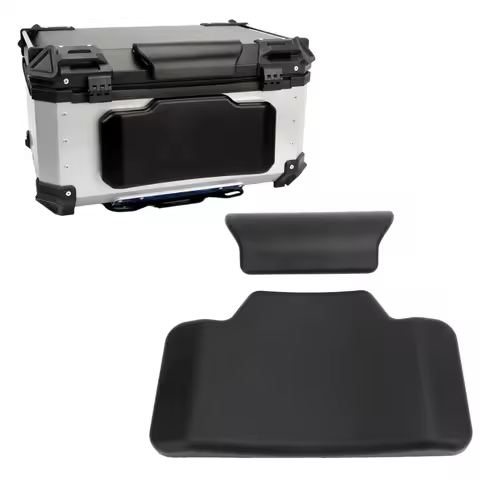 Tail Box Backrest Cushion PU Leather Sponge Upper Lower Split Motorcycle Top Box Backrest Pad Comfor