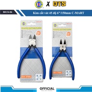 C-MART B0013-6 45 degree bevel cutting pliers 6 inches/150mm - Used to cut copper wire, electronic c