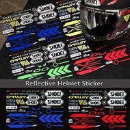 Reflective Motorcycle Helmet Sticker SHOEI HJC KYT GoPro Vinyl Decals
