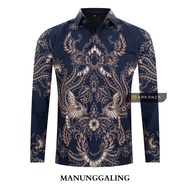 KEMEJA Original Batik Shirt With MANUNGGALING Motif, Men's Batik Shirt For Men, Slimfit, Full Layer, Long Sleeve