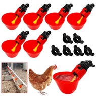 Chicken Waterer for Breeding, Automatic Poultry Drinking Bowl, Chicken Water Bowl, Red Water Bowl, A