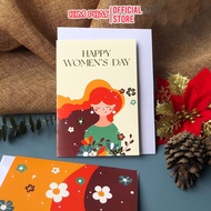 Set of 05 Greeting Cards for Women October 20, March 8, Happy Womens Day