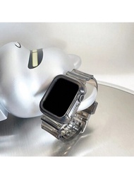 2合1 Tpu 材質手錶錶帶 + 手錶保護殼,適用於 Apple Watch 系列 (49mm, 45mm, 44mm, 42mm, 41mm, 40mm, 38mm),不銹鋼錶鏈與柔軟保護殼,適用於 Ultra Se Series 9 8 7 6 5 4 3 2 1 Strap Case