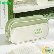 LANFY Large Pencil Case, Solid Color Lovely Cat Paw School Student Pencil Cases, Cute Pencil Organizer Oxford Large Capacity Cat Paw Pattern Pencil Bag Schools